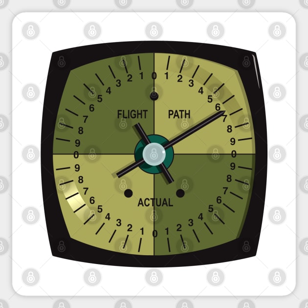 Flight Path gauge from TV series 'UFO' Sticker by RichardFarrell